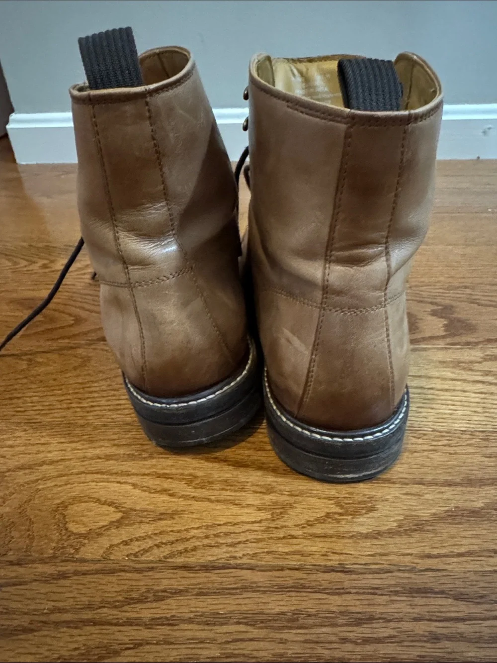 Cole Haan Men's Tan Leather Lace-Up Boots